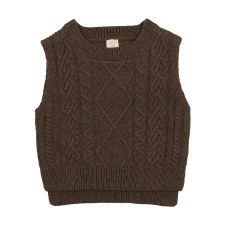 Cable Vest Heather Brown 7
