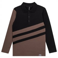 Diagonal Stripe Polo Black/Coc