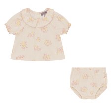 Floral Bloomer Set W/ Collar