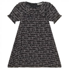 Crinkle Floral Dress Black 5