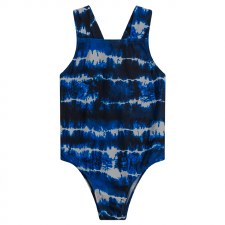 Girls Tie Dye Bathing Suit Blu