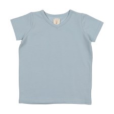 Cotton V-tee Light Blue 5T