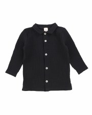 Muslin Buton Down Shirt Black
