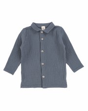 Muslin Buton Down Shirt Blue/G