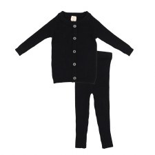 Knit Boys Set Black 9M