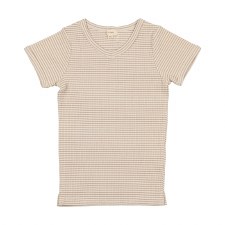 Rib V-tee Tan Stripe 6