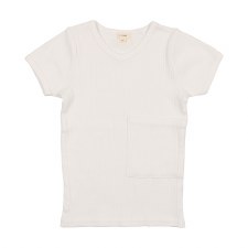 Rib V-tee White 3T