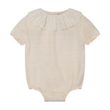 Collar Romper Cream 6M