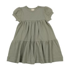 S/S Rib Puff Sleeve Dress