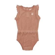 Terry Romper Apricot 12M