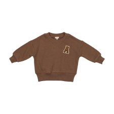 Applique V Sweatshirt Camel 5T