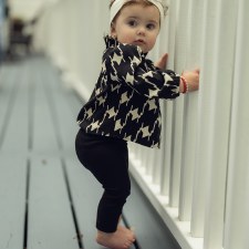 Houndstooth Baby Set Black/Whi