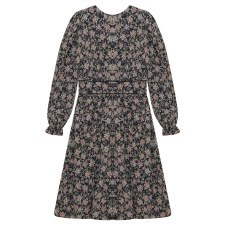 Floral Teen Dress W/ Piping Bl