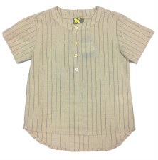 Pinstripe Linen Shirt Beige 8
