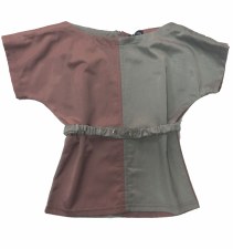 2Tone Girls Top Grey/Mauve 10
