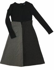 Colorblock Teen Dress Black/Gr