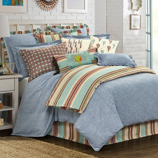 Full Service Tack Shop Chambray Comforter Set Full Frontier