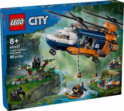LEGO City Exploration Jungle Explorer Helicopter at Base Camp 60437