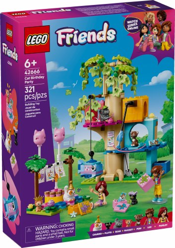LEGO Friends Cat Birthday Party &amp; Tree House 42666
