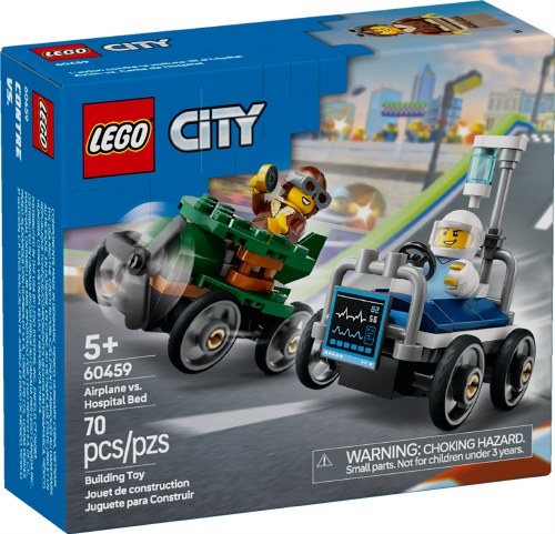 LEGO City Airplane vs. Hospital Bed Race Car Pack 60459