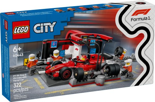 F1® Pit Stop &amp; Pit Crew with Ferrari Car 60443