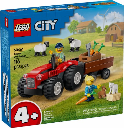 Red Farm Tractor with T 60461