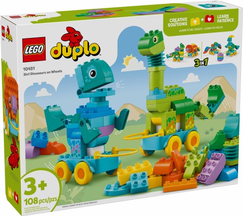3in1 Dinosaurs on Wheel 10451