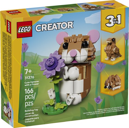 Cute Hamster with a Flower 31376