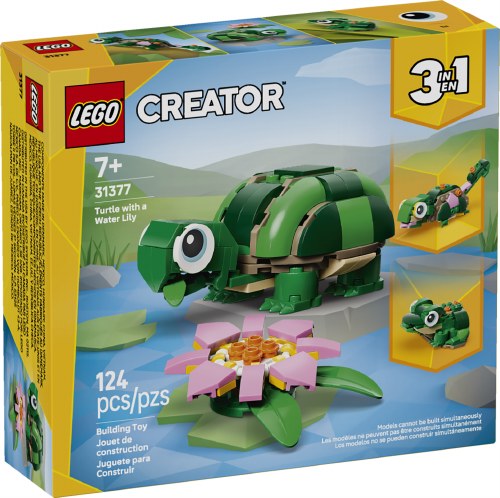 Turtle with a Water Lily Flower 31377