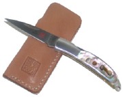 Al Mar 1001AB Osprey Premium Gentleman's Lockback Knife  with Abalone Handle Scales