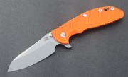 Hinderer XM-24 4.0" - Flipper - CPM20CV Sheepfoot Blade - Working Finish Blade and Frame - Orange G-10 Front Scale