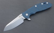 Hinderer XM-24 4.0" - Flipper - Stonewash CPM20CV Sheepfoot Blade - Blue Stonewash Frame - Black/Blue G-10 Front Scale