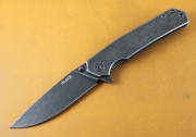 Ruike Framelock - 14C28N Sandvik Blade - Black Stonewashed Stainless Handle - P801SB