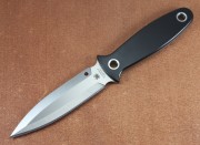 Spyderco FB47GP Nightstick Boot Knife - CPM-S30V Blade Steel - Polished Black G-10 Handle Scales
