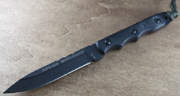 TOPS Ranger Bootlegger - Black 1095 High Carbon Blade - Black G-10
