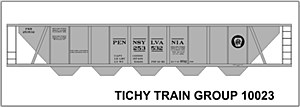 PRR H-32 Covered Hopp Gray Car