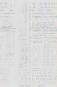 SP RR Tank Car White Lettering