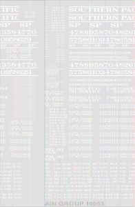SP RR Tank Car White Lettering