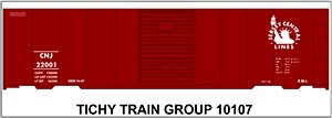 CNJ 40'  Steel Boxcar