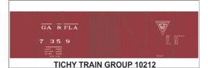 GA &amp; FLA 40' SS BOXCAR DECAL