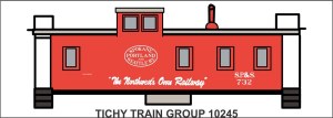 SP&amp;S Wood Caboose Decal