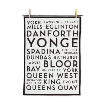 Toronto Streets Tea Towel