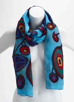 Norval Morisseau: Flowers and Birds Scarf