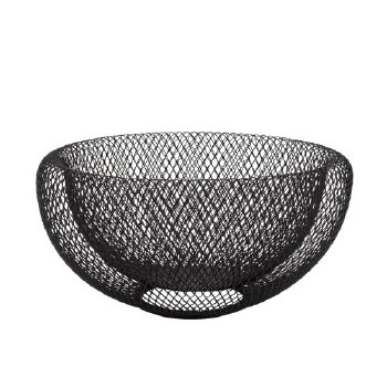Black Double Wall Wire Mesh Metal Bowl