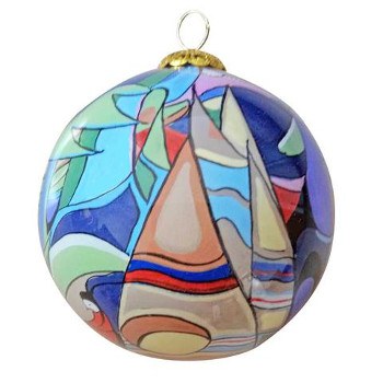 Daphne Odjig: "And Some Watched the Sunset" Glass Ornament