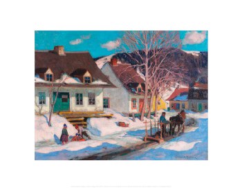 Gagnon: A Quebec Village Street, Winter Print