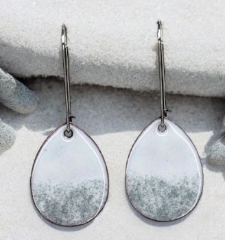 Aflame Creations: Ocean Stone Teardrop Earrings