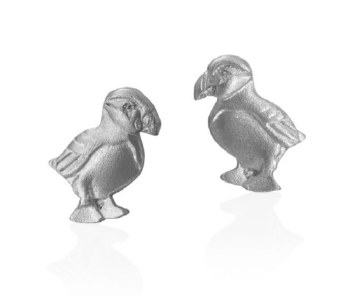 Amos Pewter: Puffin Stud Earrings
