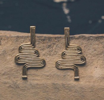 Aniello: Maritza Brass Earrings