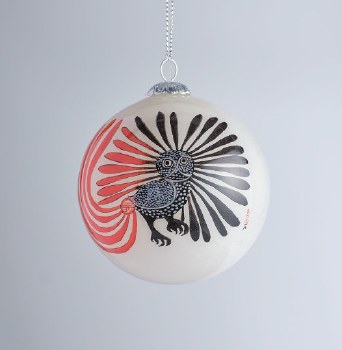 Ashevak: The Enchanted Owl Glass Ornament